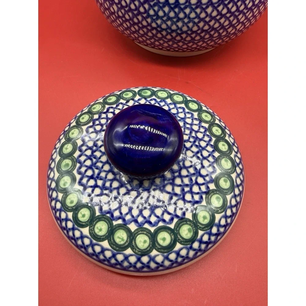 Polish Pottery Container 9.5